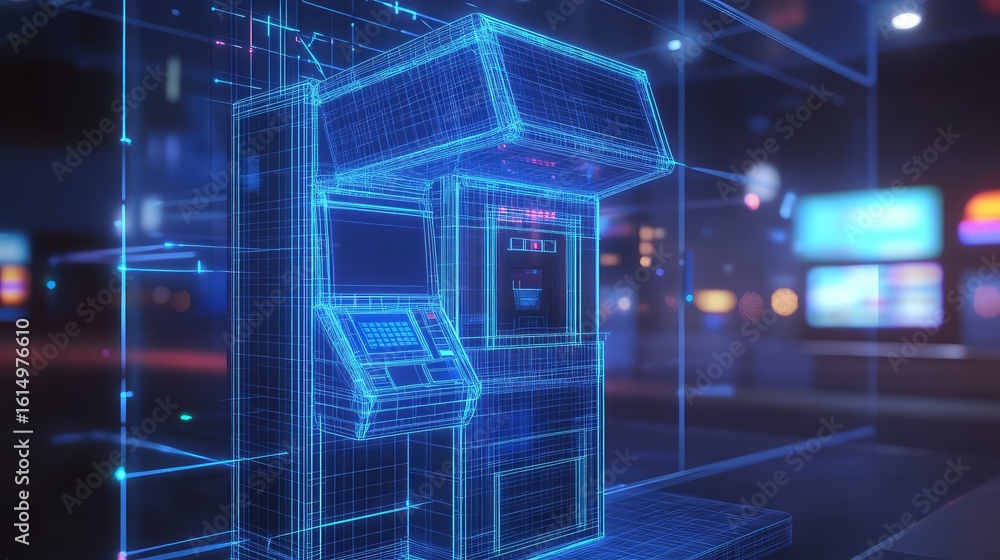Obraz premium cryptocurrency transforming ATM