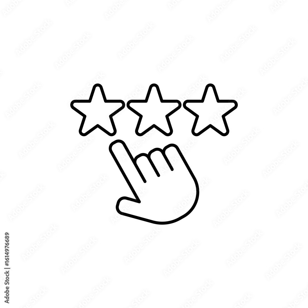 Fototapeta premium Icon a rate, isolated against a clean background. 