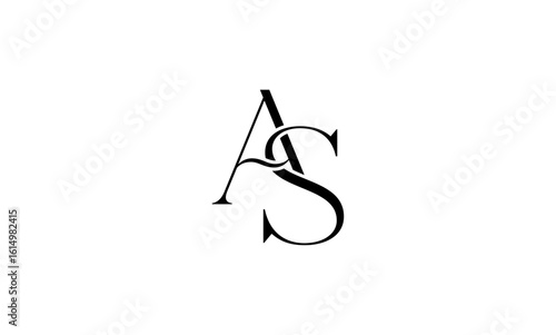 AS initial letters, monogram logo