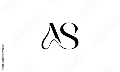 AS initial letters, monogram logo
