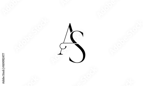 AS initial letters, monogram logo