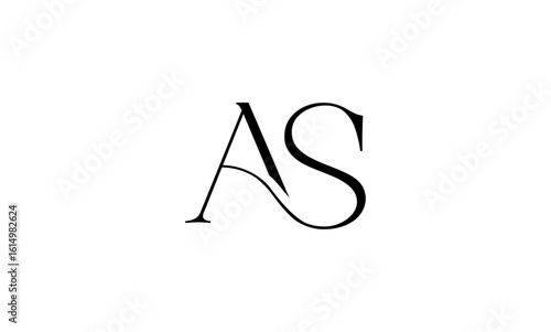 AS initial letters, monogram logo