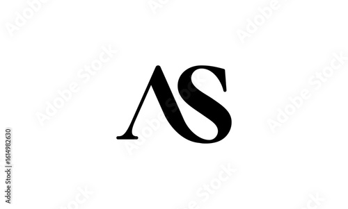 AS initial letters, monogram logo