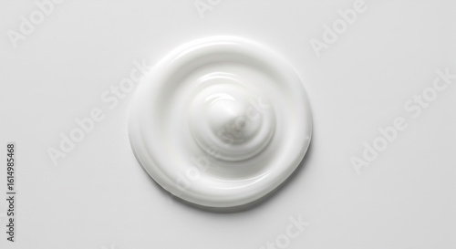 Swirl of foam texture on a white background with copy space