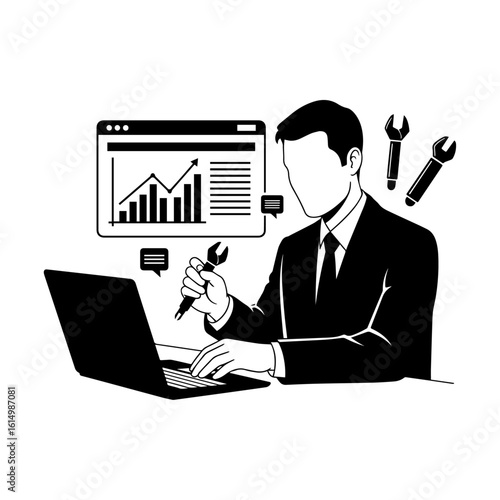 Silhouette of Architect Sketching Building Plans on Drawing Board