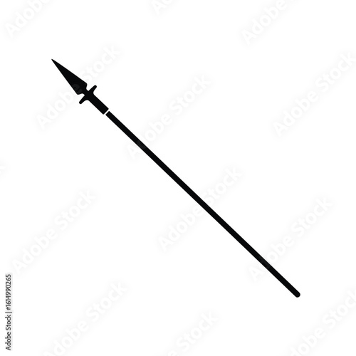 Black fishing spear icon white