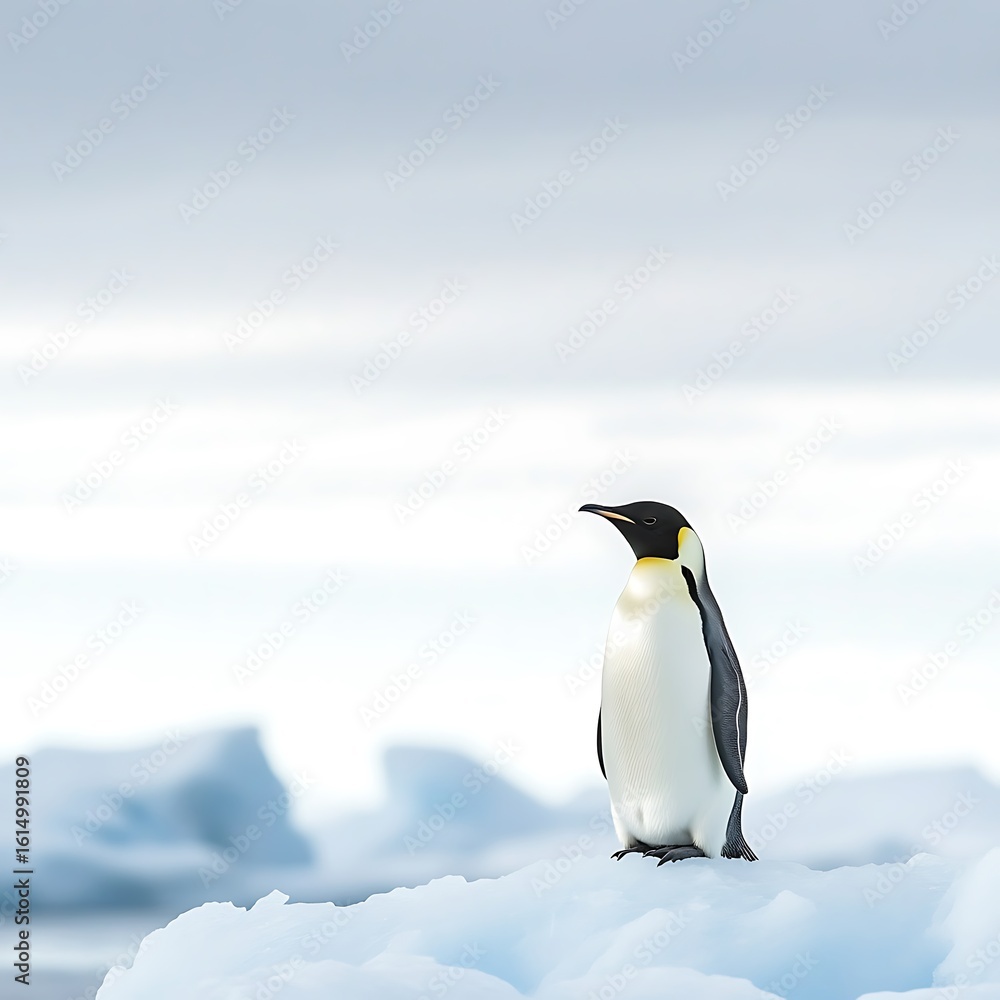 Fototapeta premium Underwater penguin gliding with bubbles and light trails high resolution picture