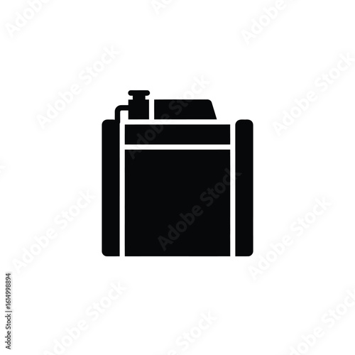 Black canister icon container liquid