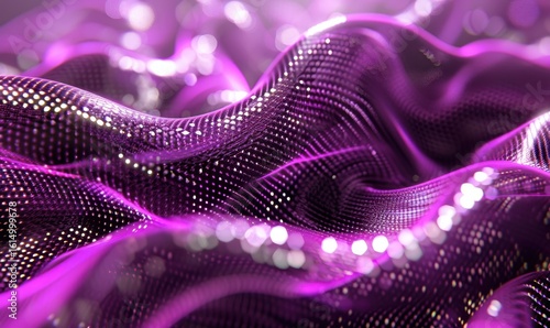 Abstract purple wavy surface texture modern digital background design