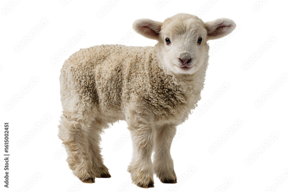 Fototapeta premium Adorable lamb, fluffy coat