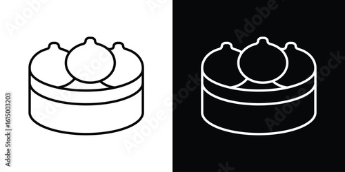 Xiao long bao icon vector illustration - high quality black style vector icons