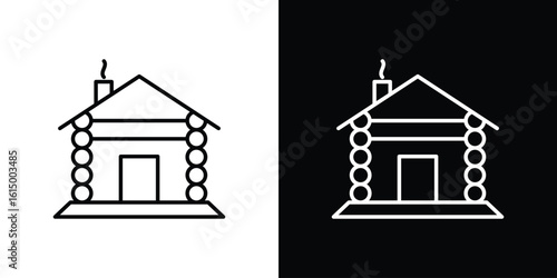 Winter Cabin icon vector illustration - high quality black style vector icons