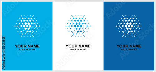 template logo technology logo design