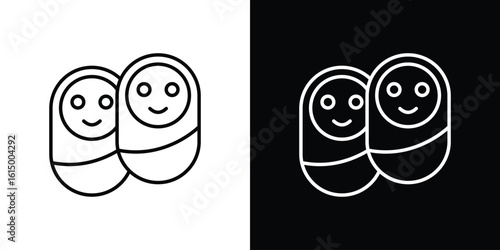 Twin icon vector illustration - high quality black style vector icons