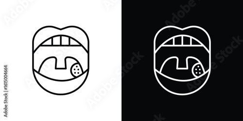 Tonsil icon vector illustration - high quality black style vector icons