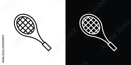 Tennis racket icon vector illustration - high quality black style vector icons