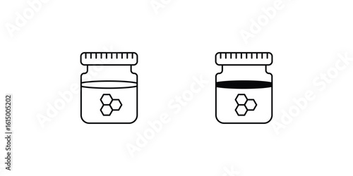 honey set icon with white background vector stock illustration