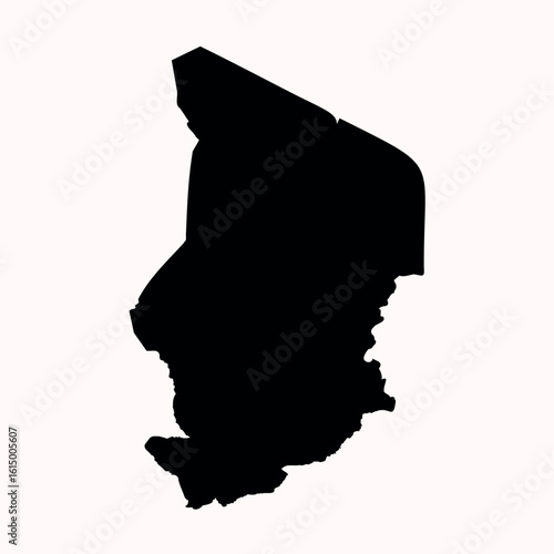 Chad Vector Map - Administrative Divisions Outline