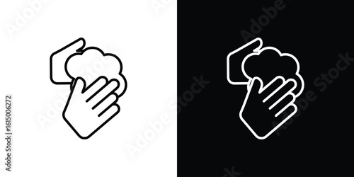 Sanitize hands icon vector illustration - high quality black style vector icons