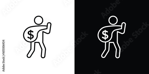 Robbery icon vector illustration - high quality black style vector icons