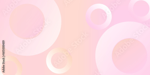 Banner background, pastel colorful, pink and orange gradations, circle abstract background.
