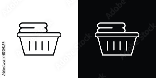 Laundry basket icon vector illustration - high quality black style vector icons