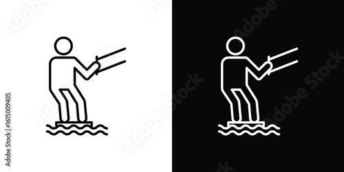 Kitesurf sign icon vector illustration - high quality black style vector icons