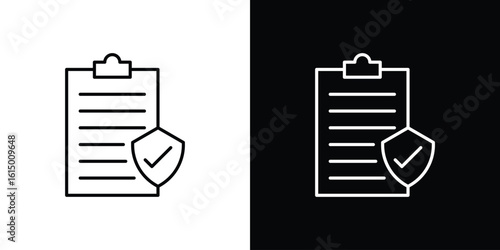 Insurance policy icon vector illustration - high quality black style vector icons
