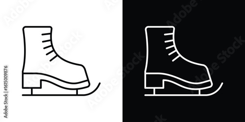 Ice skating icon vector illustration - high quality black style vector icons