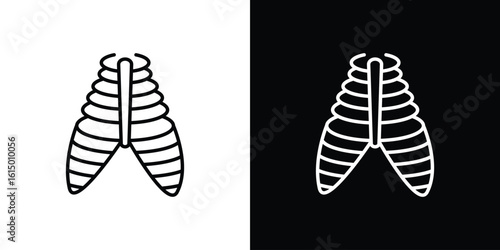 Human Ribs icon vector illustration - high quality black style vector icons