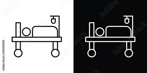 Hospitalized icon vector illustration - high quality black style vector icons