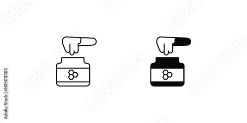 wax set icon with white background vector stock illustration