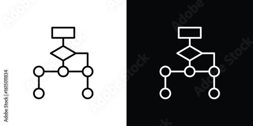 Flowchart icon vector illustration - high quality black style vector icons