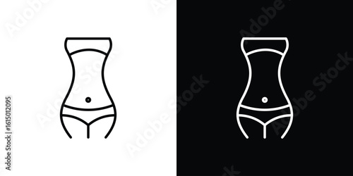 Female hips and waist icon vector illustration - high quality black style vector icons