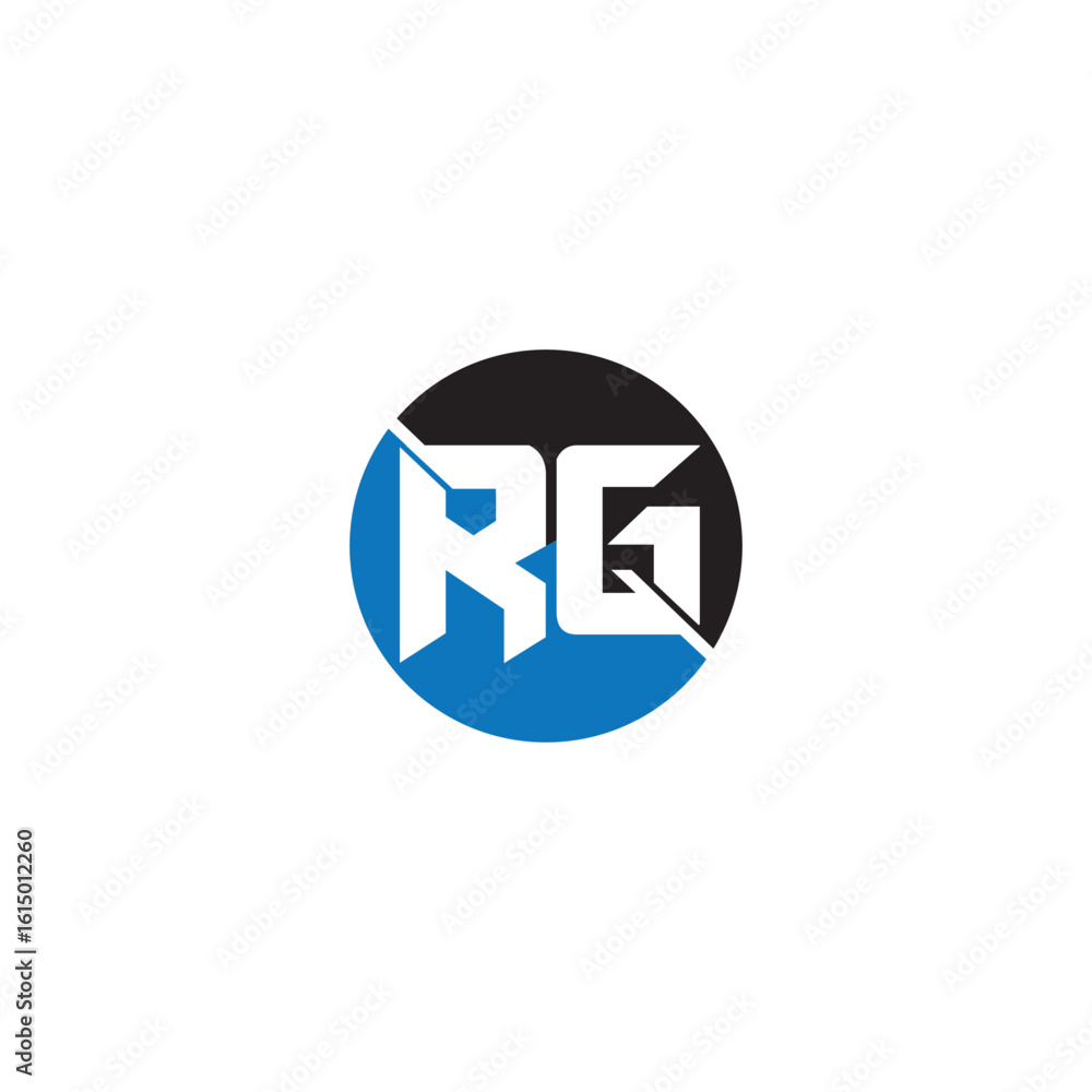 Obraz premium rg letter logo design, RG initials logo design, RG vector logo, GR , RG icon