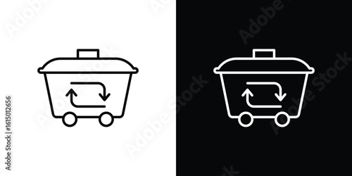 Dumpster icon vector illustration - high quality black style vector icons