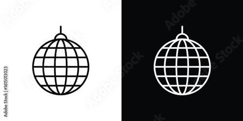 Disco ball icon vector illustration - high quality black style vector icons