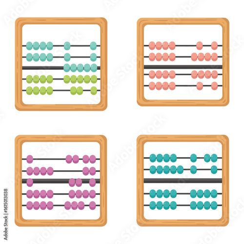 Colorful Abacus Set for Early Math Education and Counting Skills
