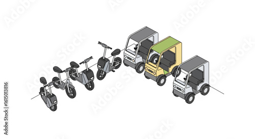 Electric scooters and small utility vehicles lineup