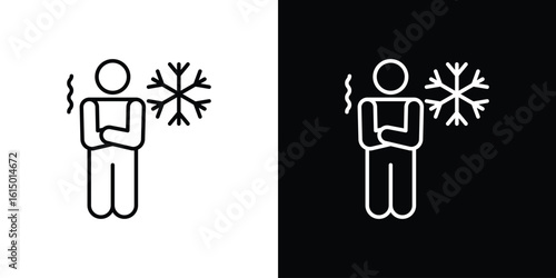 Cold human icon vector illustration - high quality black style vector icons