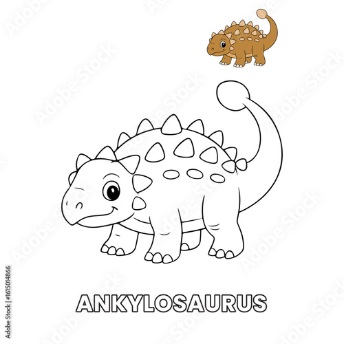 Ankylosaurus Dinosaur Children Coloring Pages