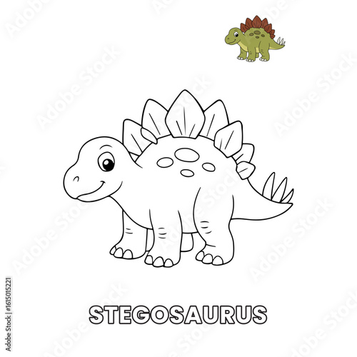 Stegosaurus Dinosaur Children Coloring Pages