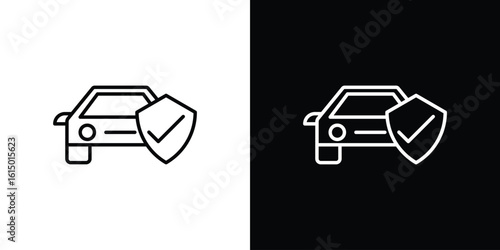 Car insurance icon vector illustration - high quality black style vector icons