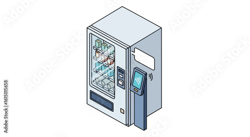 Vending machine with contactless payment display