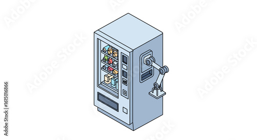 Robotic vending machine dispensing food and drinks