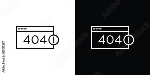 404 Error icon vector illustration - high quality black style vector icons