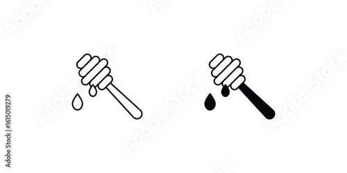 bee keeping set icon with white background vector stock illustration