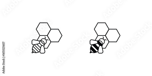 honey set icon with white background vector stock illustration