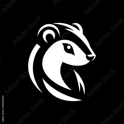 Powerful Weasel Silhouette Logo Design