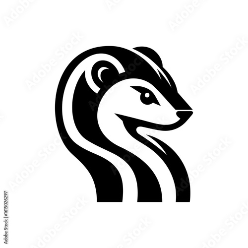 Sleek Weasel Head Logo Template